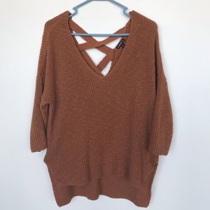 Express Sweater with lattice back 😍